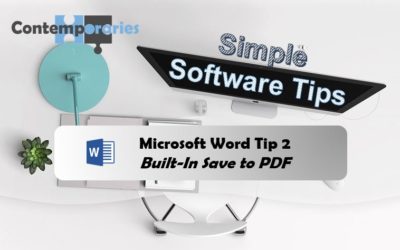 Microsoft Word Tip 2: Built-in Save to PDF