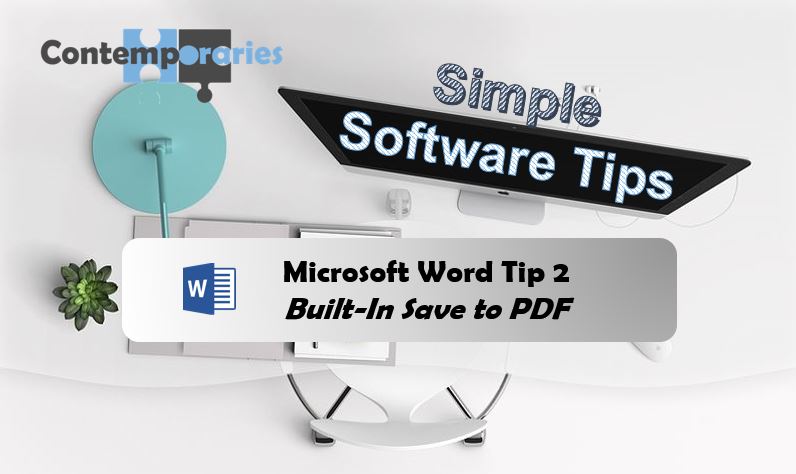 Microsoft Word Tip 2: Built-in Save to PDF